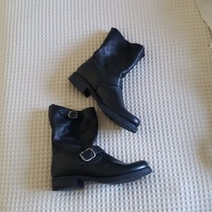 Frye Black Leather Boots 9.5